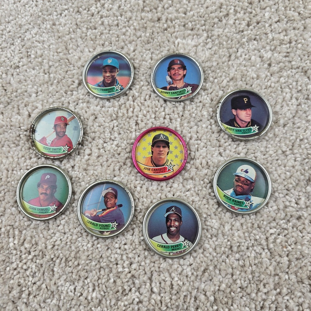 Topps Baseball Coins 1989 MLB Stars Lot‎ of 9 Jose Canseco Ozzie Smith